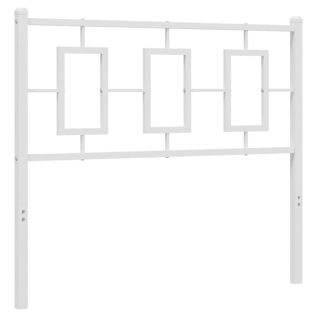 Utskiftbar sengegavl i metall hvit 100 cm