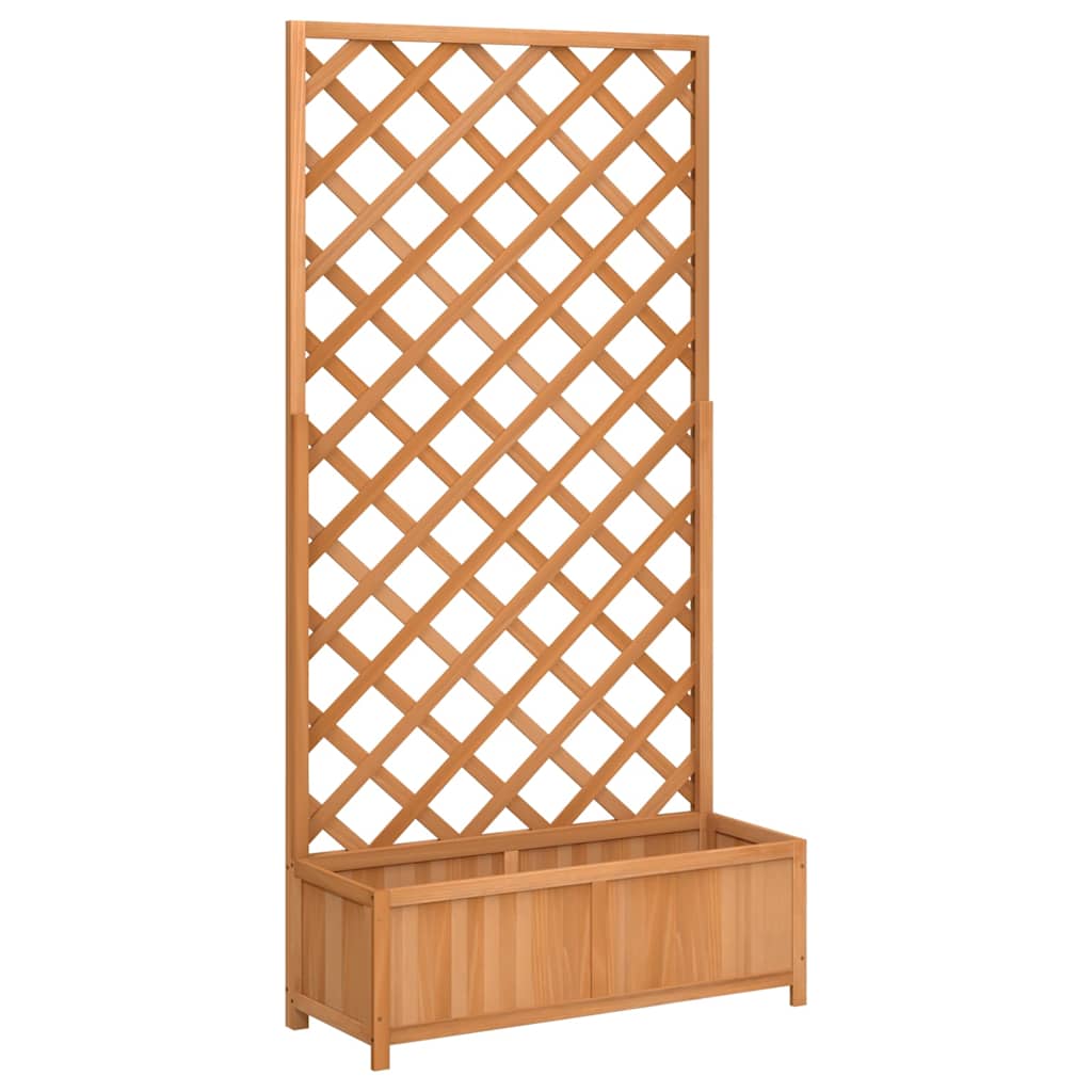 Plantekasse med espalier brun heltre gran