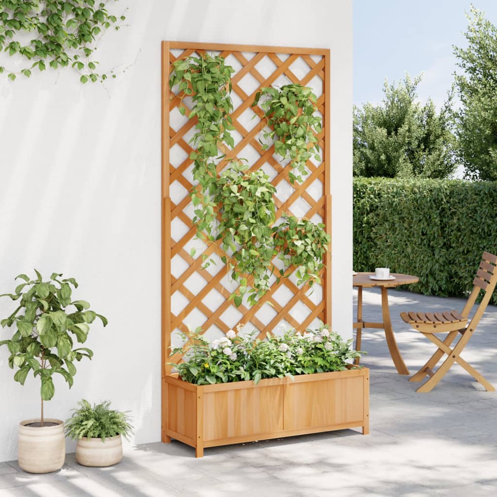 Plantekasse med espalier brun heltre gran