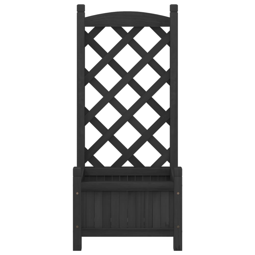 Plantekasse med espalier svart heltre gran