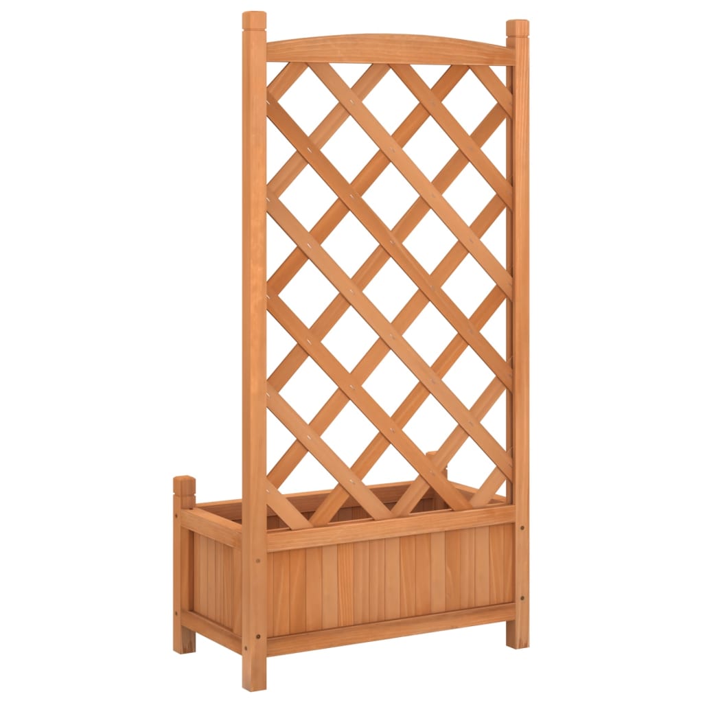 Plantekasse med espalier brun heltre gran