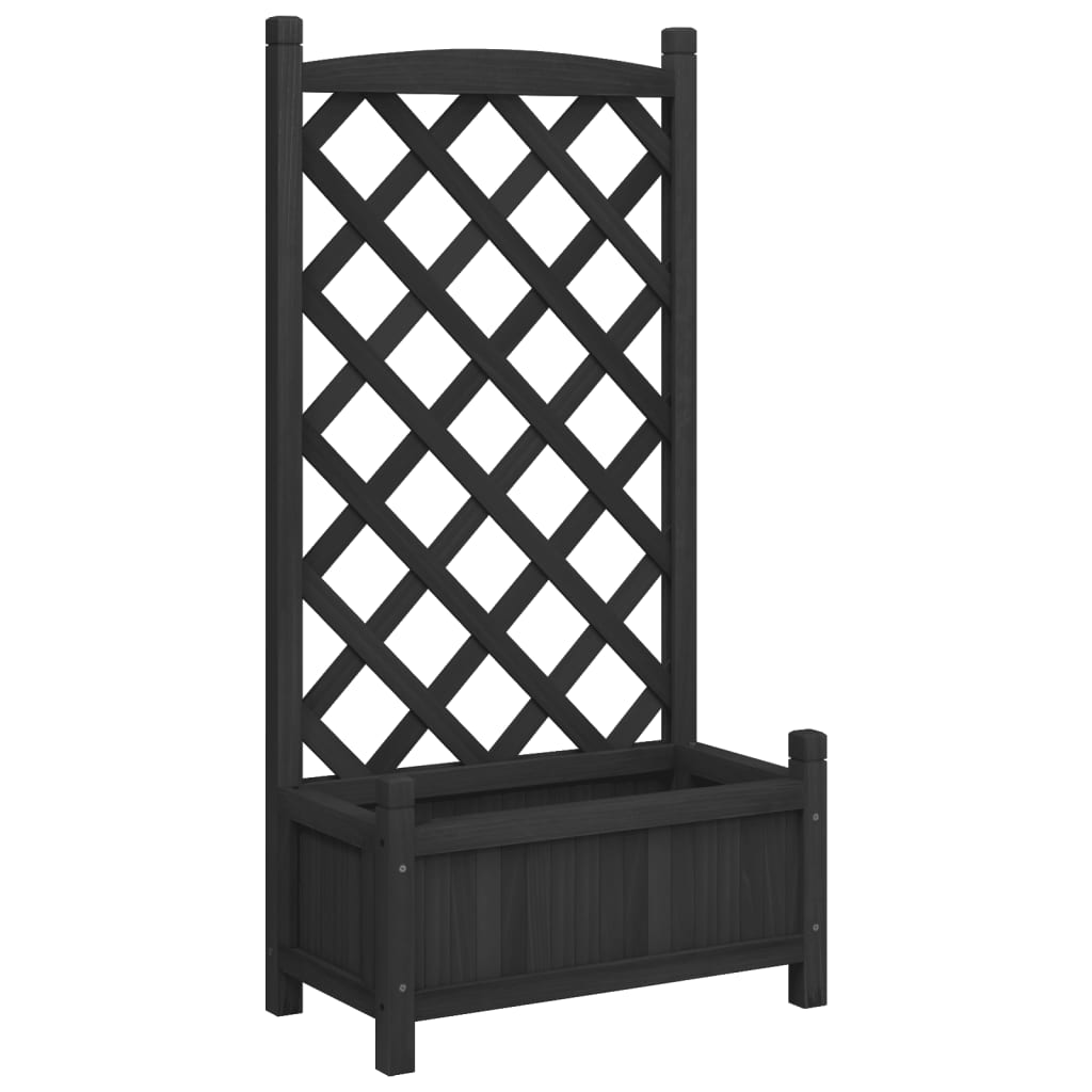 Plantekasse med espalier svart heltre gran