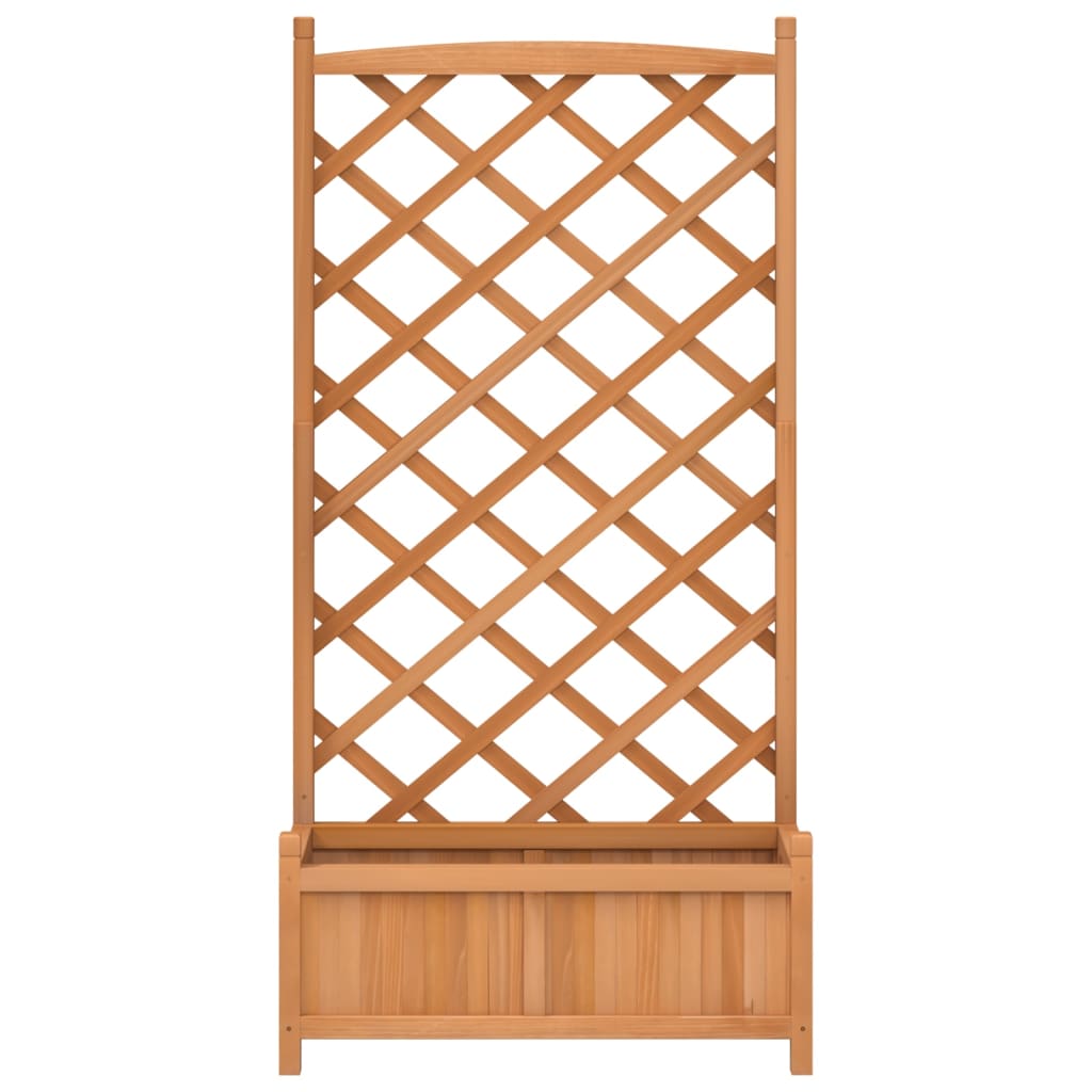 Plantekasse med espalier brun heltre gran