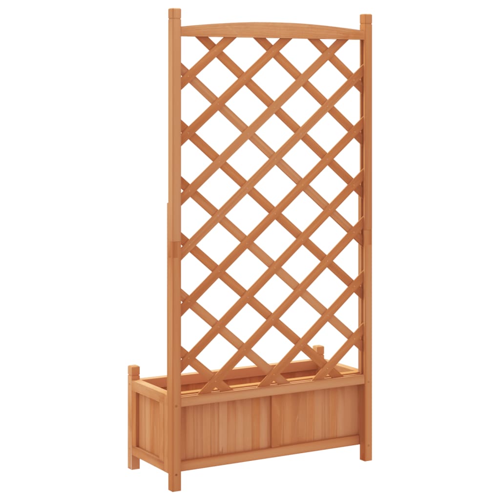 Plantekasse med espalier brun heltre gran