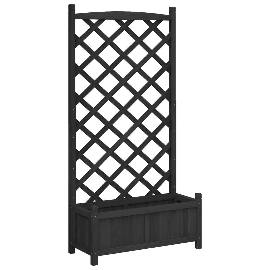Plantekasse med espalier svart heltre gran