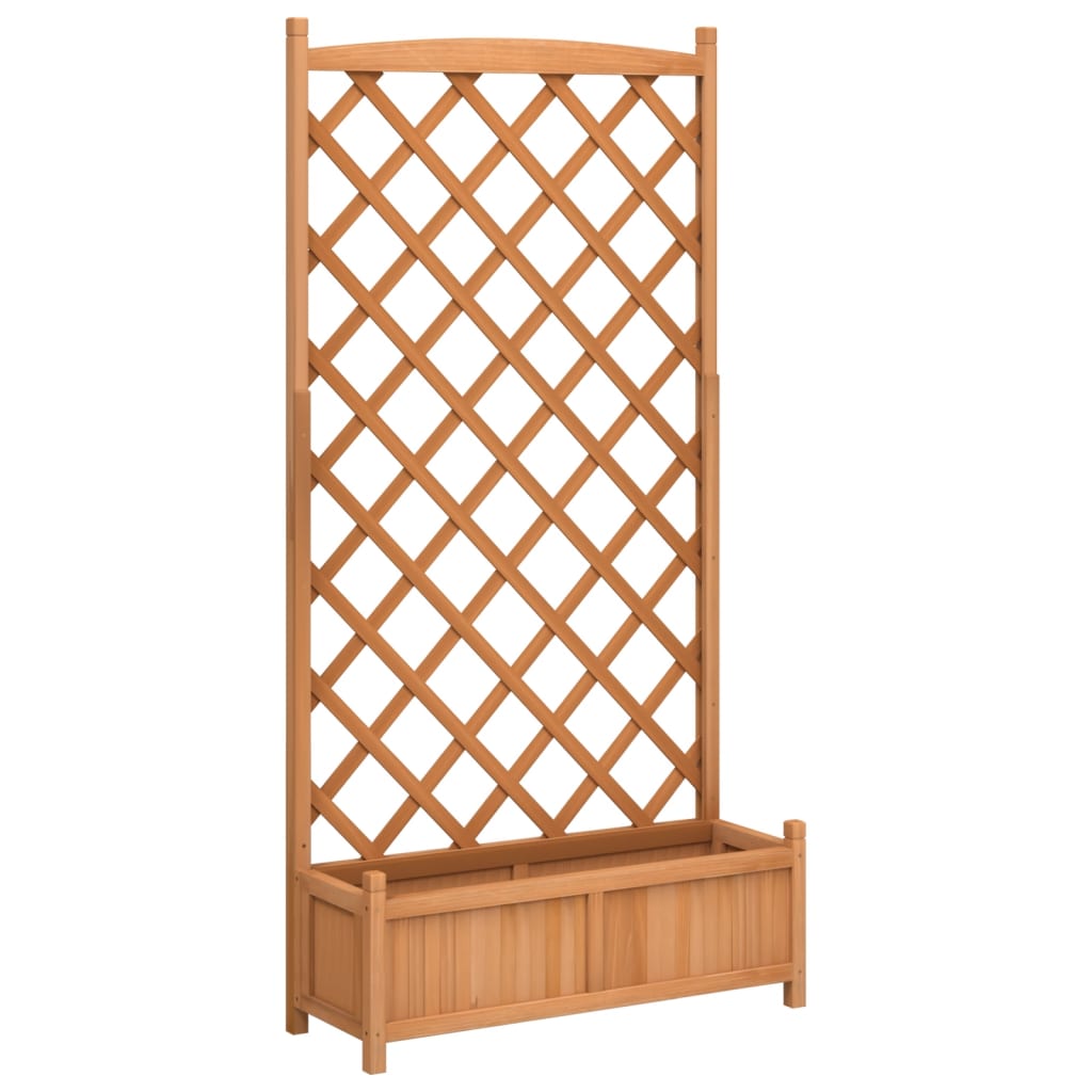 Plantekasse med espalier brun heltre gran