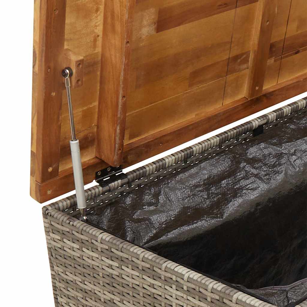 Putekasse grå 110x55x63 cm polyrotting akasie