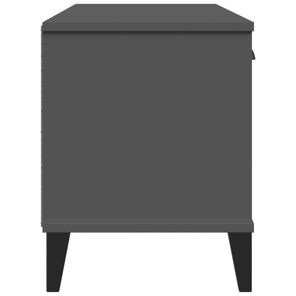 Skobenk VIKEN antrasitt grå 106x35x45 cm konstruert tre