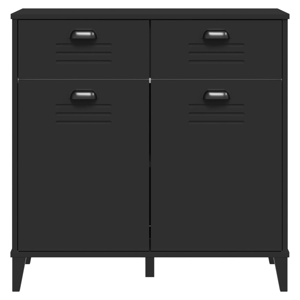 Skjenk VIKEN svart 80x40x80 cm konstruert tre