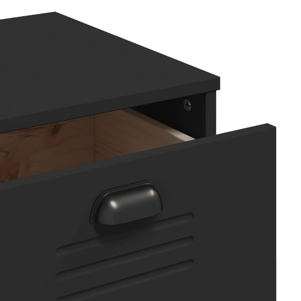 Skjenk VIKEN svart 80x40x80 cm konstruert tre