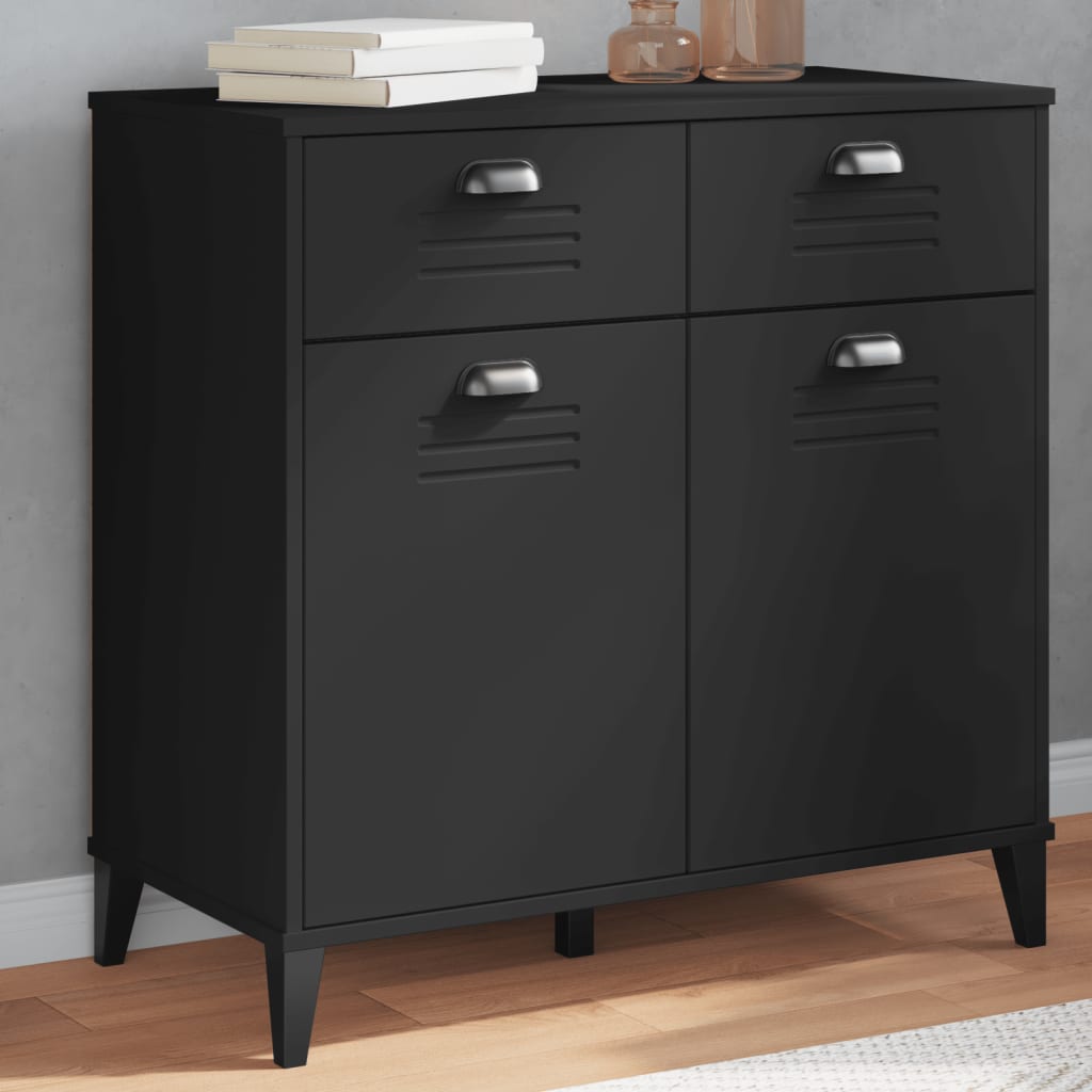 Skjenk VIKEN svart 80x40x80 cm konstruert tre