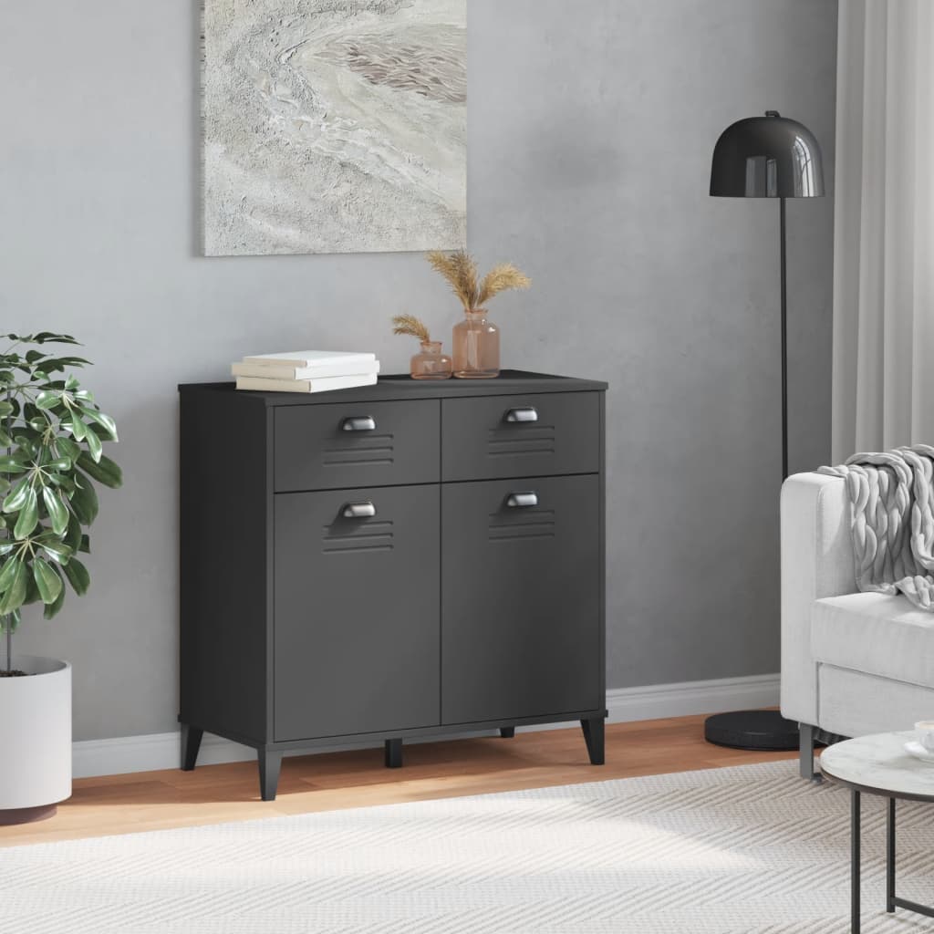 Skjenk VIKEN antrasitt grå 80x40x80 cm konstruert tre