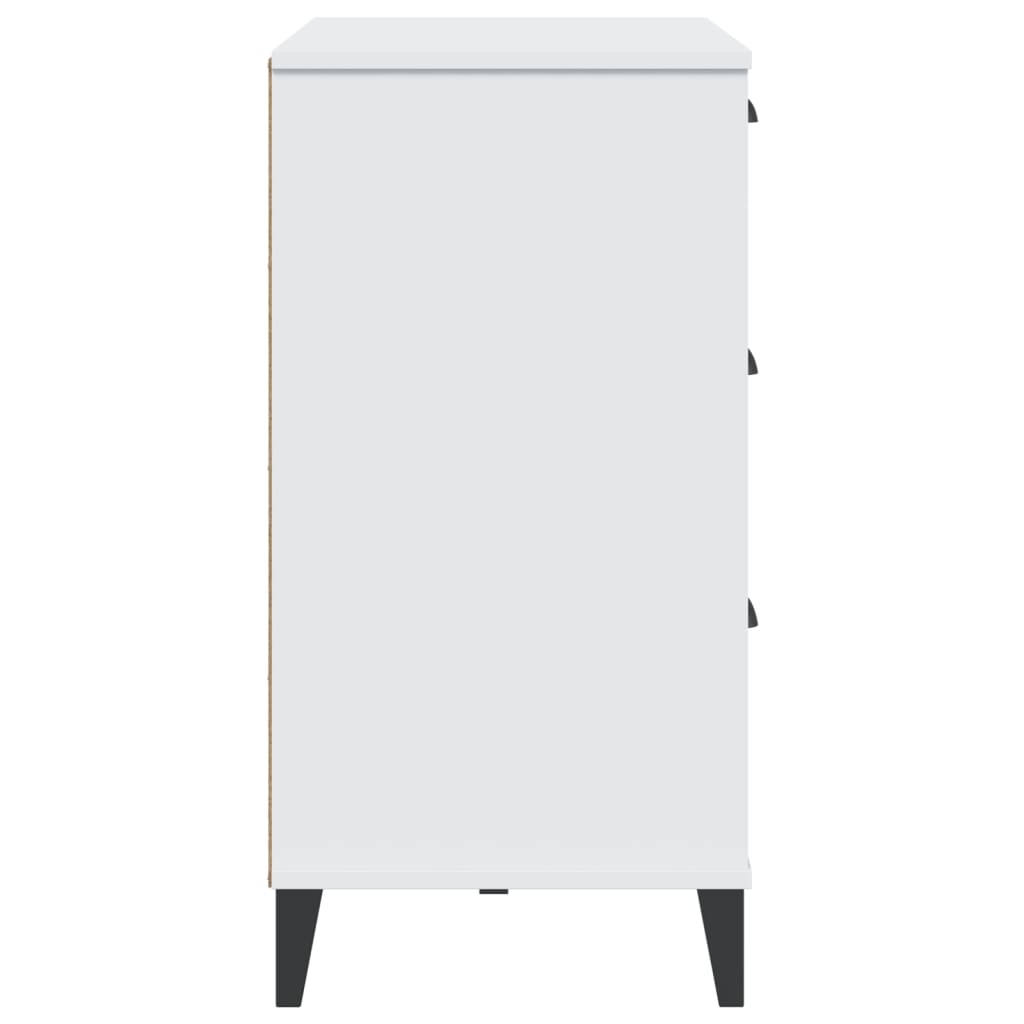 Skjenk VIKEN hvit 80x40x80 cm konstruert tre