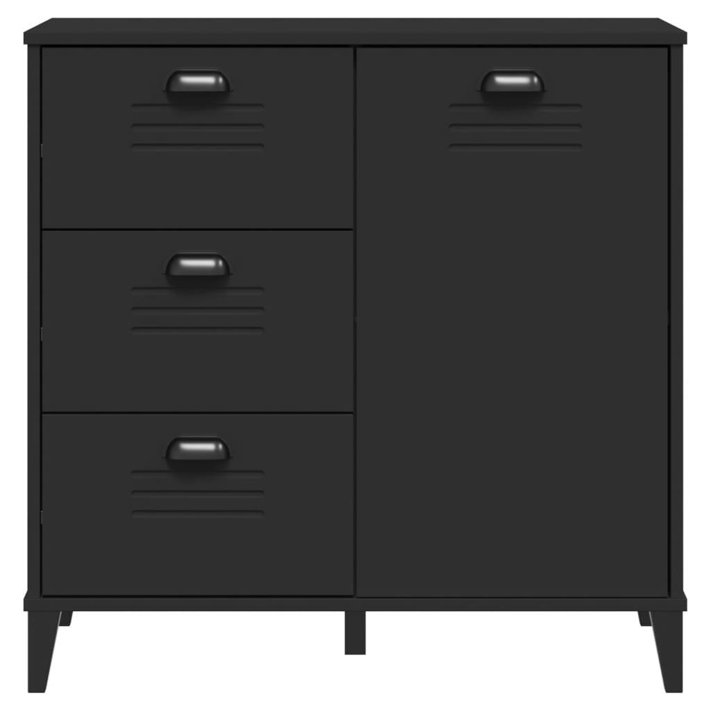 Skjenk VIKEN svart 80x40x80 cm konstruert tre