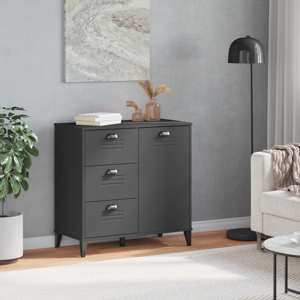 Skjenk VIKEN antrasitt grå 80x40x80 cm konstruert tre
