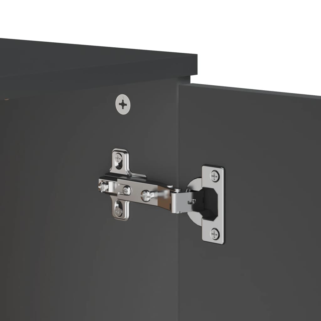 Skjenk VIKEN antrasitt grå 80x40x80 cm konstruert tre