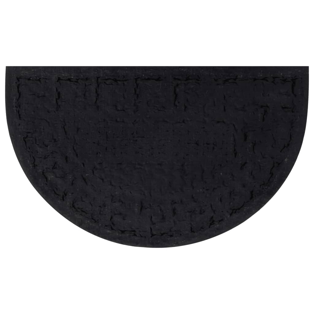Dørmatte halvrund 45x75 cm gummi og kokosfiber