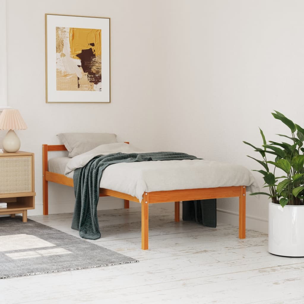 Seniorseng voksbrun 75x190 cm heltre furu