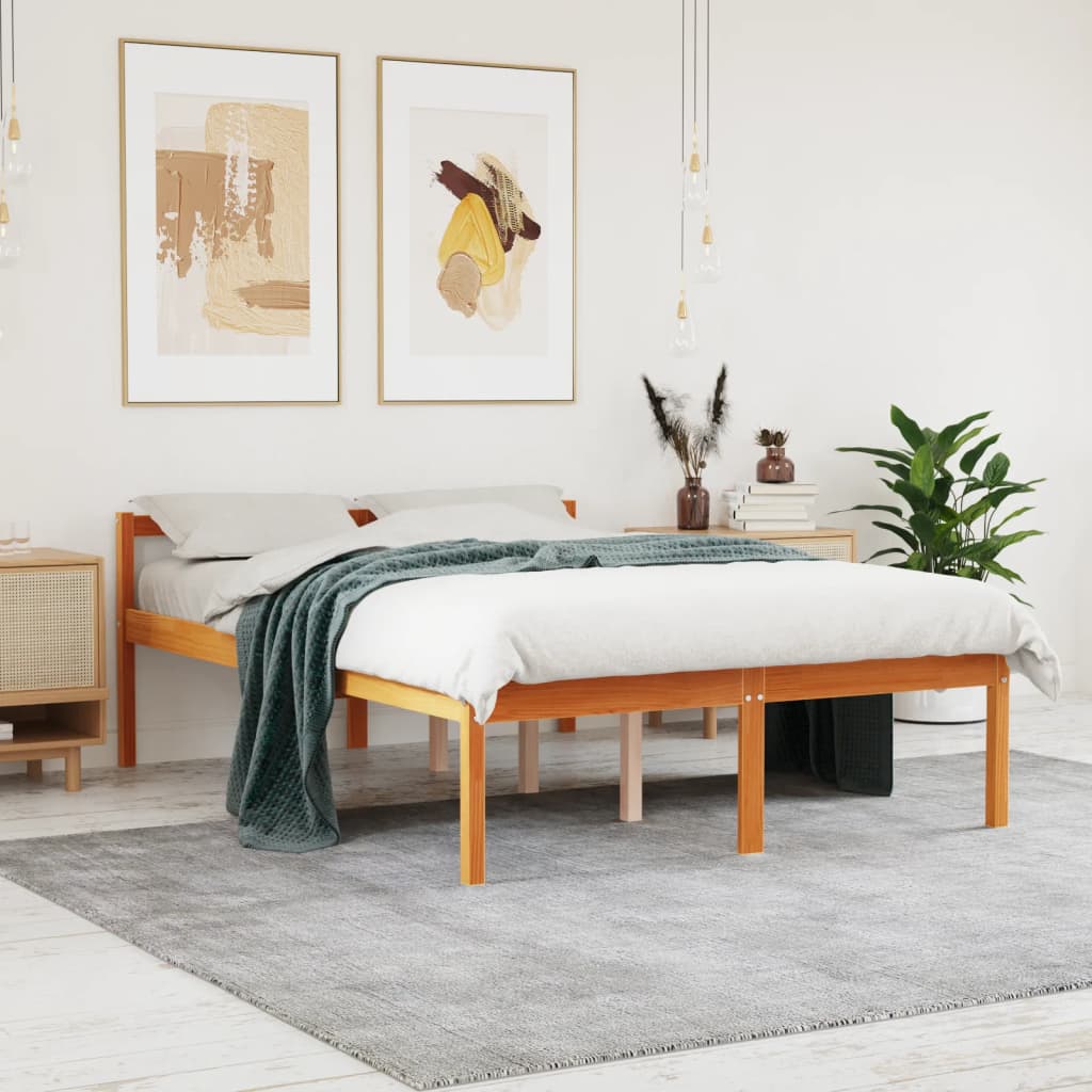 Seniorseng voksbrun 140x190 cm heltre furu