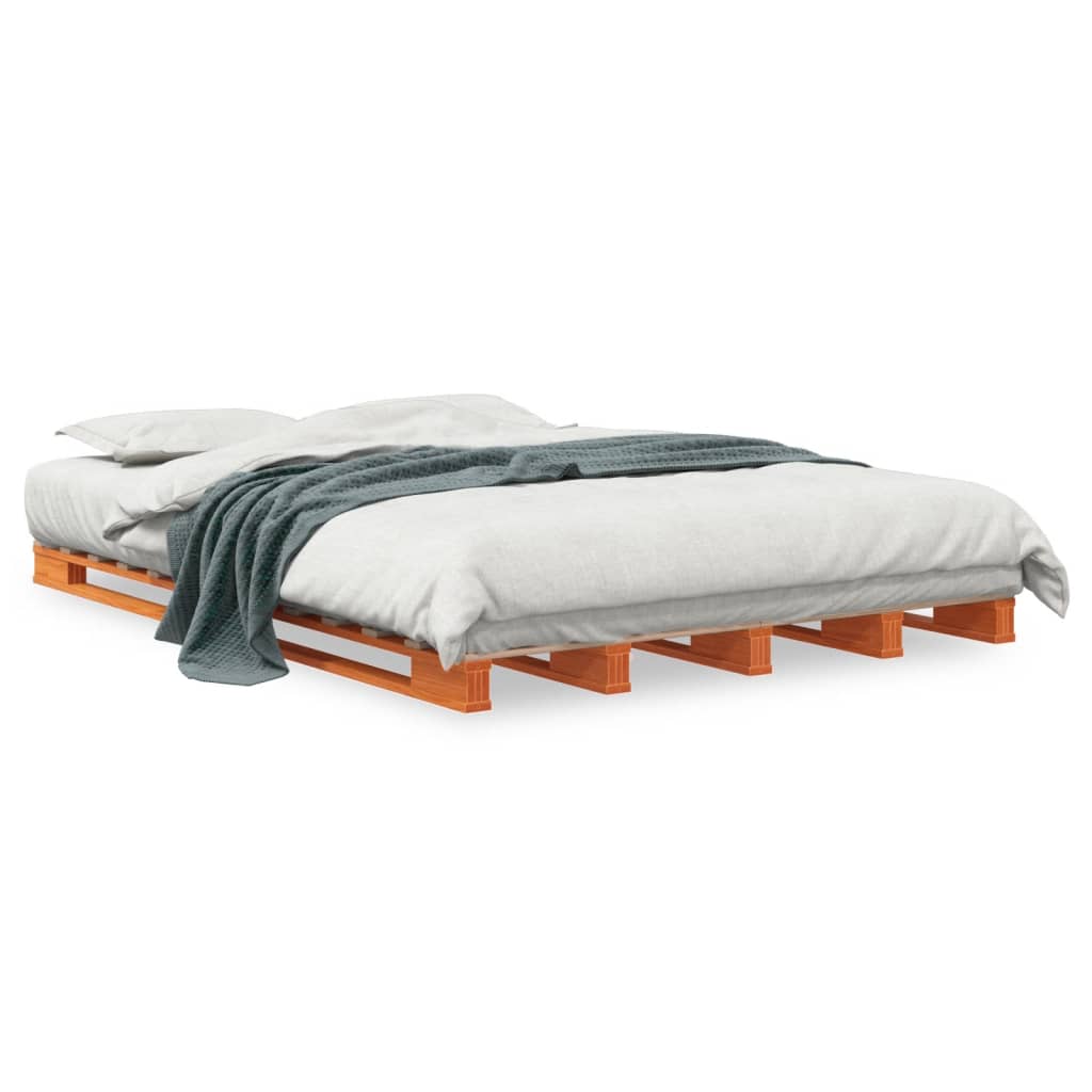 Palleseng voksbrun 140x200 cm heltre furu