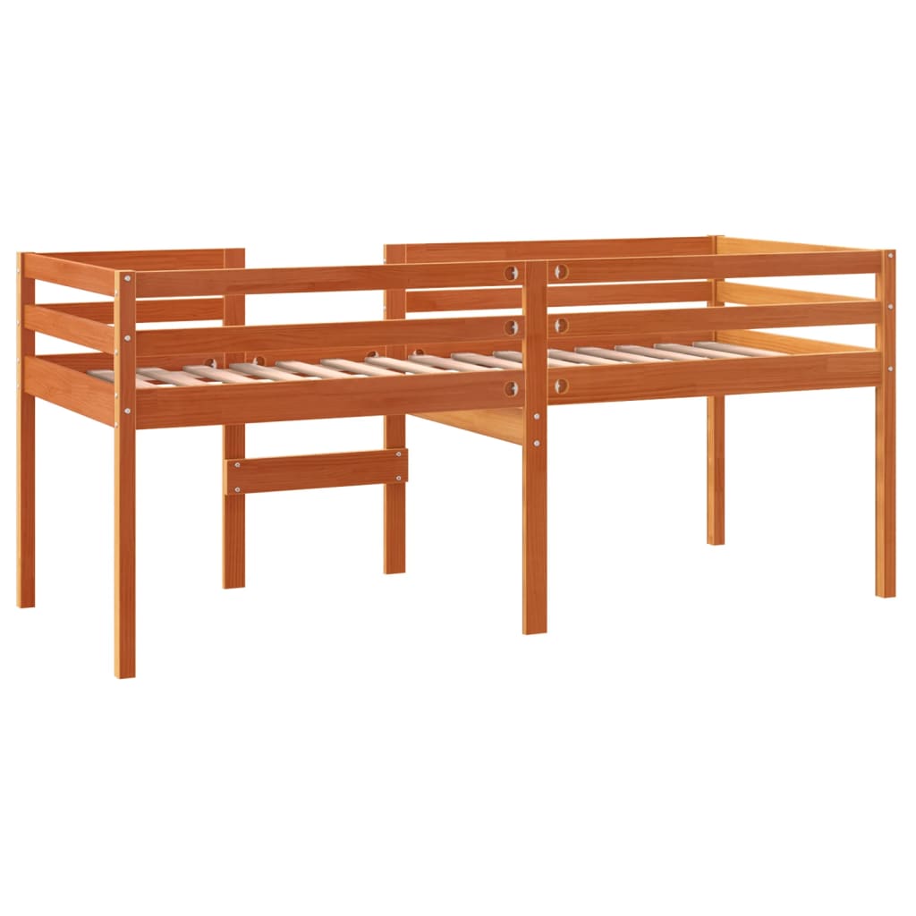 Høyseng voksbrun 80x200 cm heltre furu