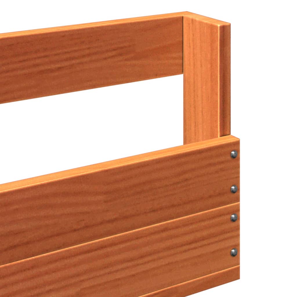 Veggmonterte skohyller 2 stk voksbrun 59x8,5x23,5cm heltre furu