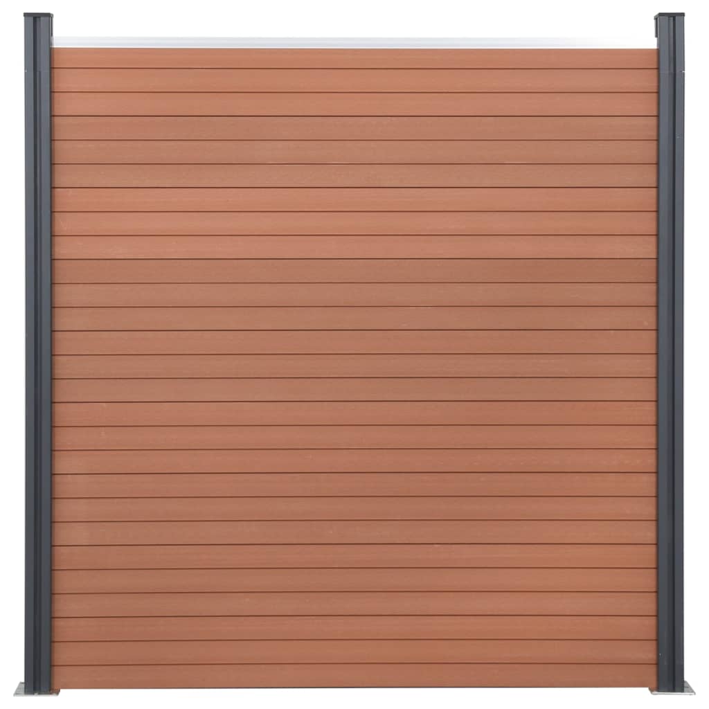 Gjerdepanelsett brun 180x186 cm WPC
