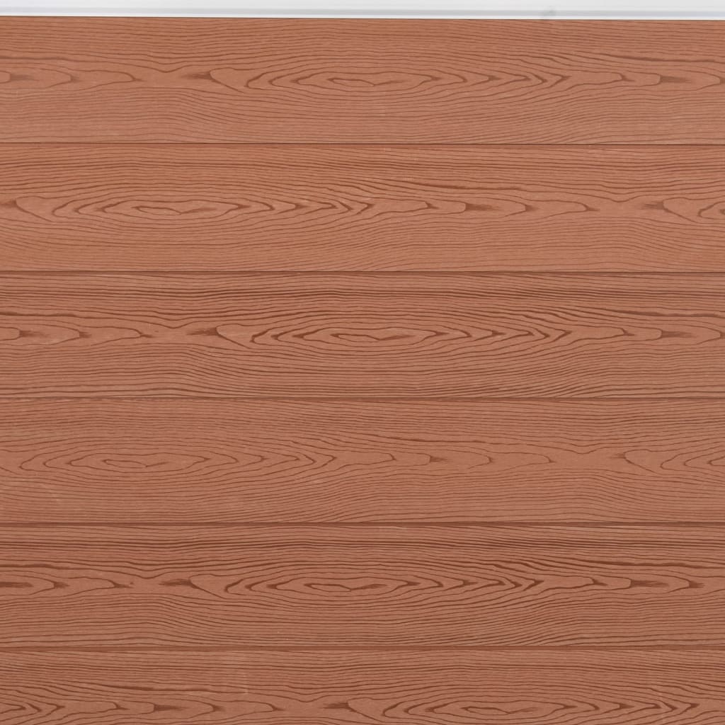 Gjerdepanelsett brun 353x186 cm WPC