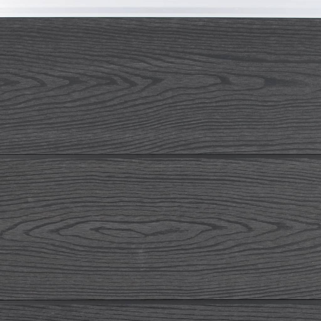 Gjerdepanelsett grå 353x186 cm WPC