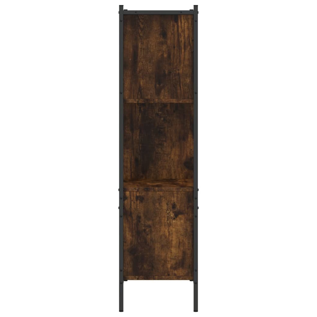 Bokhylle røkt eik 72x28x109 cm konstruert tre