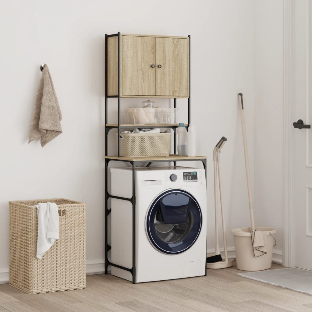 Vaskemaskinskap sonoma eik 68x48,5x194 cm