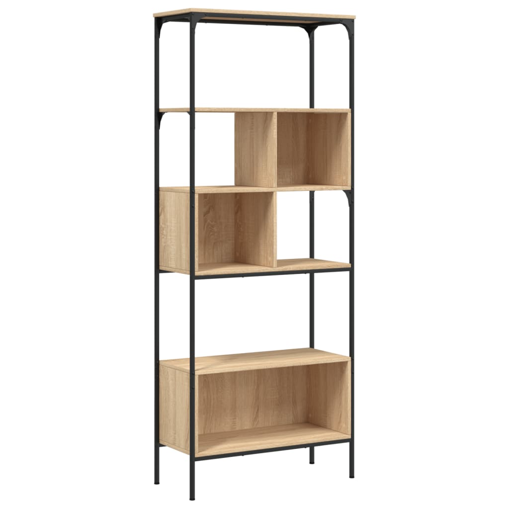 Bokhylle 5 etasjer sonoma eik 76x33x188,5 cm konstruert tre