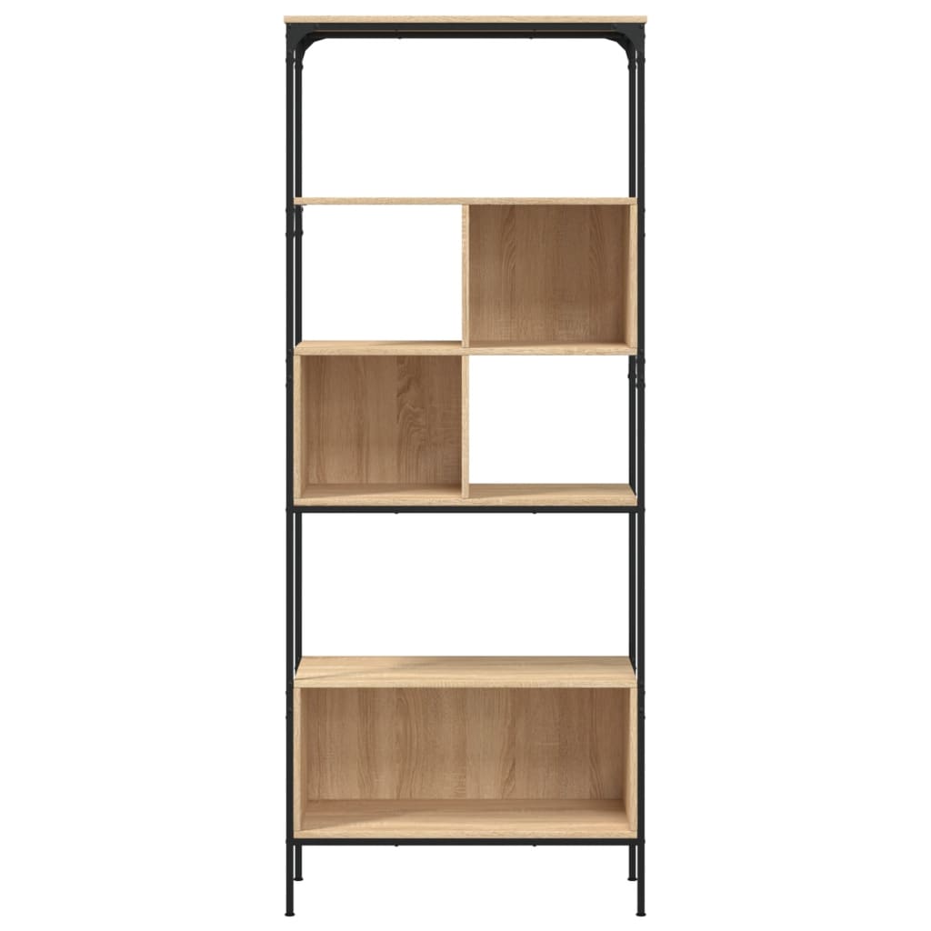 Bokhylle 5 etasjer sonoma eik 76x33x188,5 cm konstruert tre