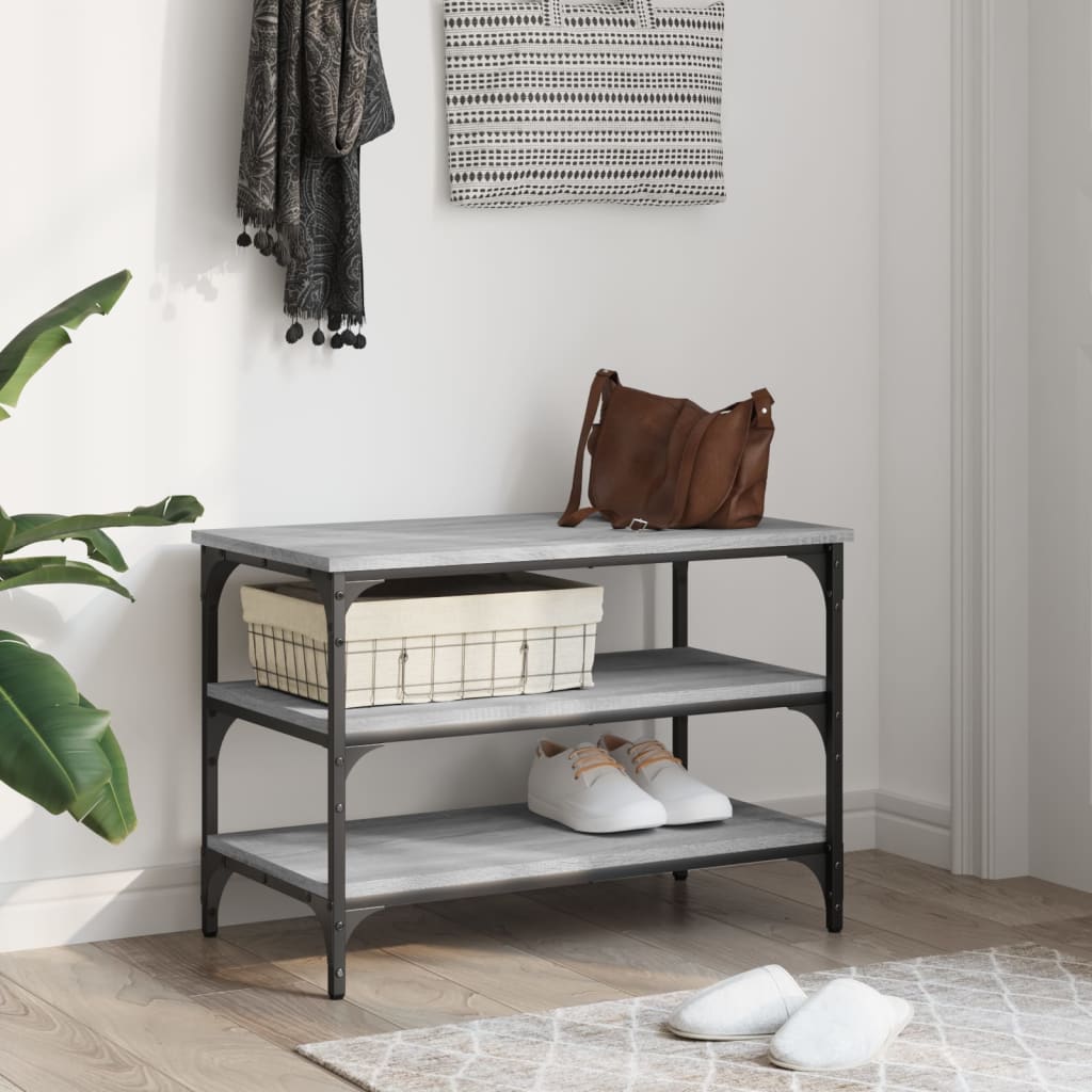 Skobenk grå sonoma 70x38,5x49 cm konstruert tre