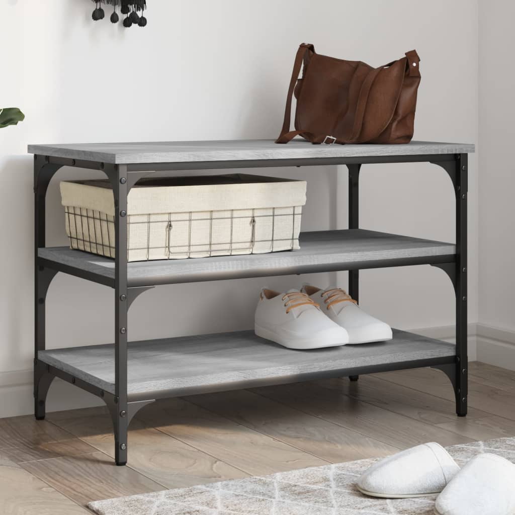 Skobenk grå sonoma 70x38,5x49 cm konstruert tre