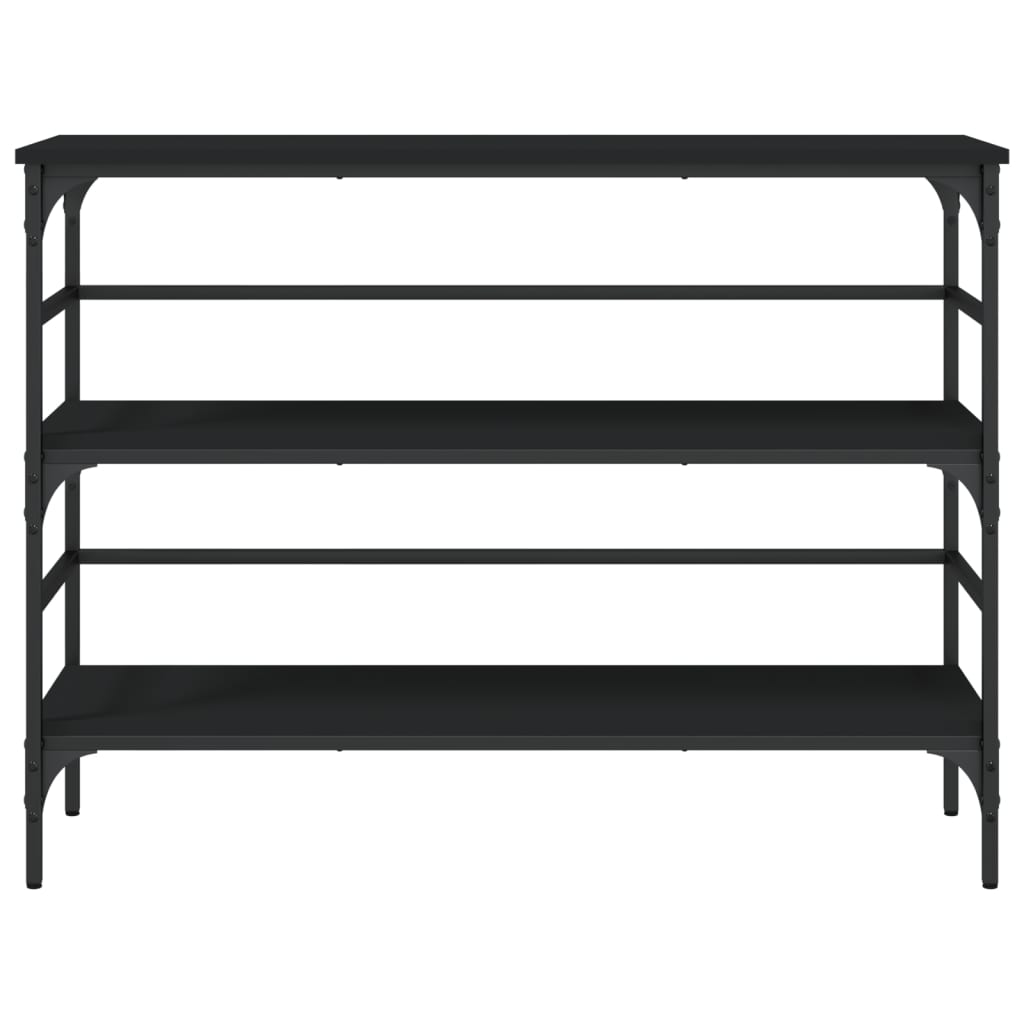 Konsollbord svart 100x32x75 cm konstruert tre