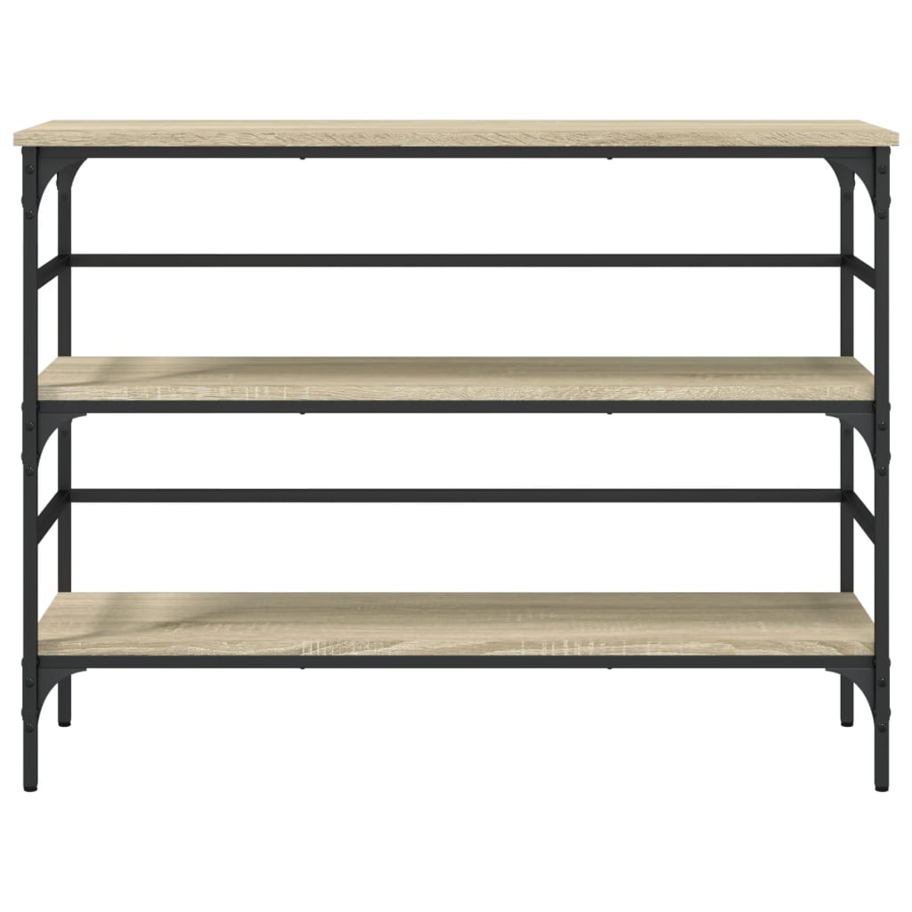 Konsollbord sonoma eik 100x32x75 cm konstruert tre