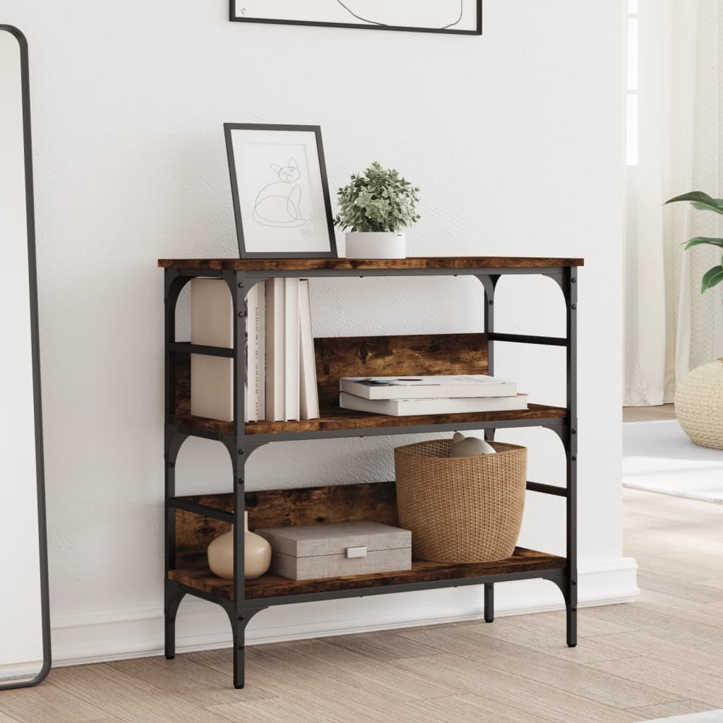 Konsollbord røkt eik 75x32x75 cm konstruert tre