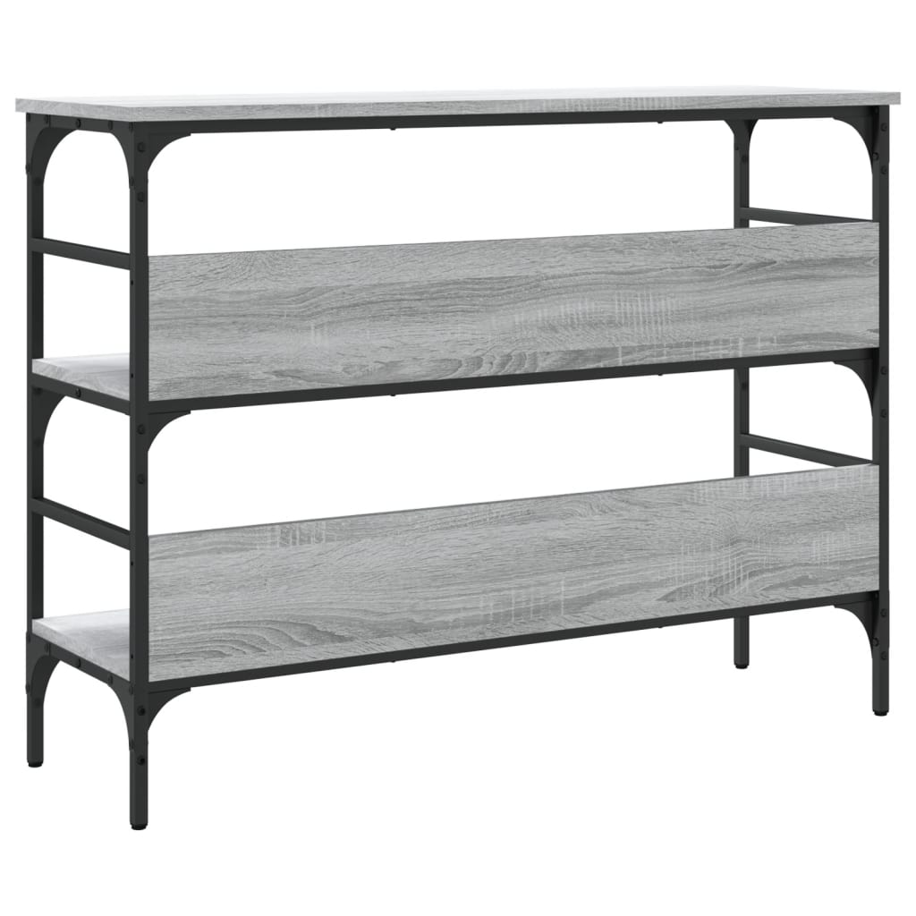 Konsollbord grå sonoma 100x32x75 cm konstruert tre