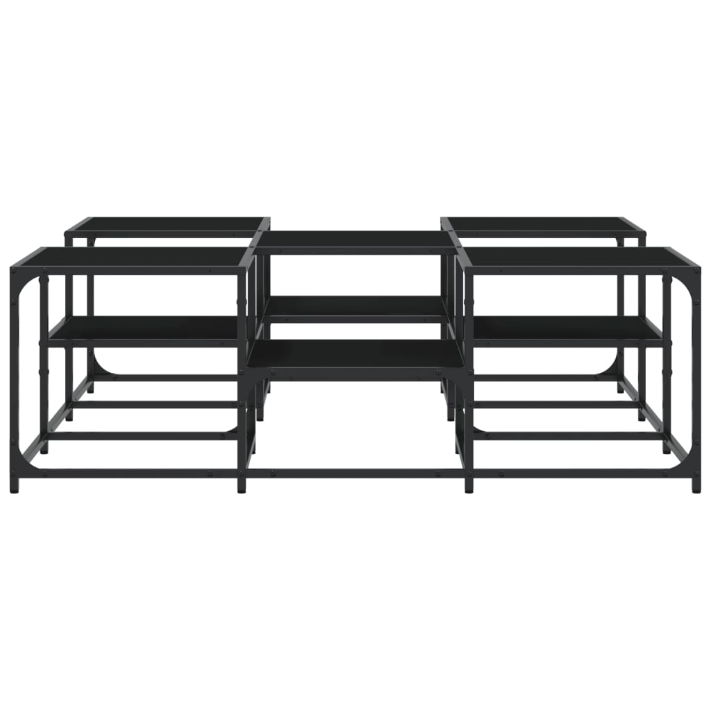 Salongbord svart 121x121x40 cm konstruert tre