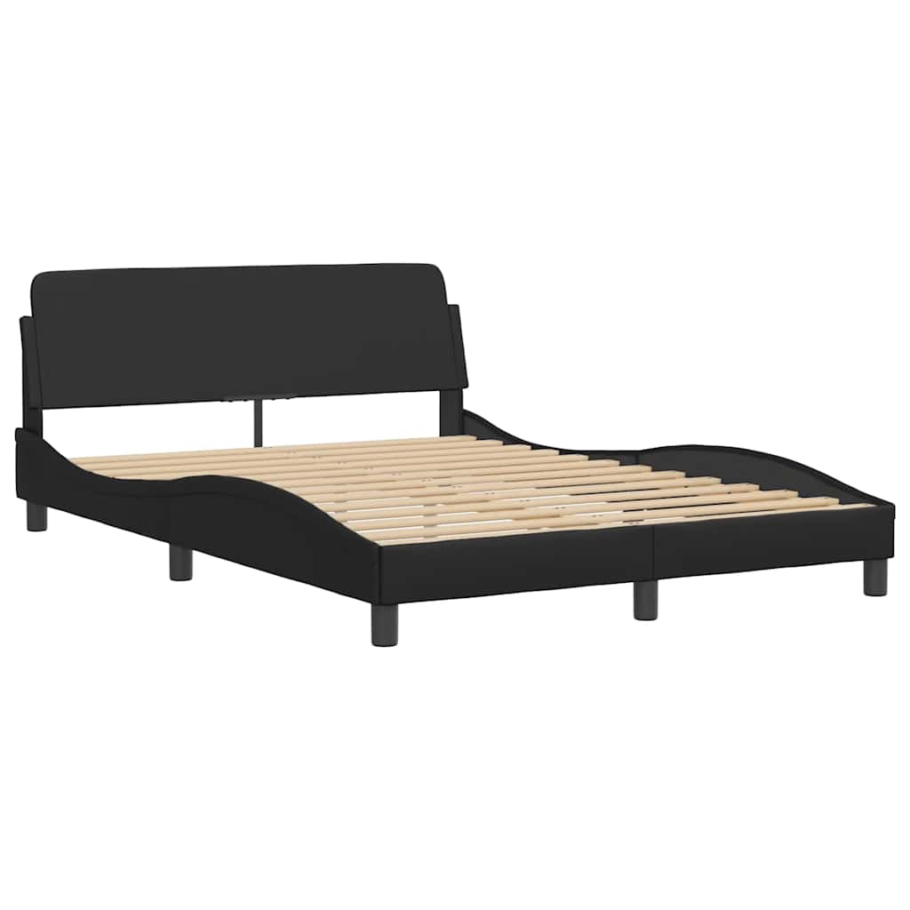 Sengeramme uten madrass Hvar svart 135x190 cm kunstlær