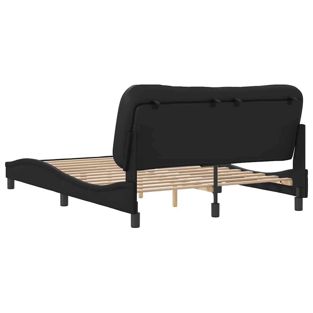 Sengeramme uten madrass Hvar svart 135x190 cm kunstlær