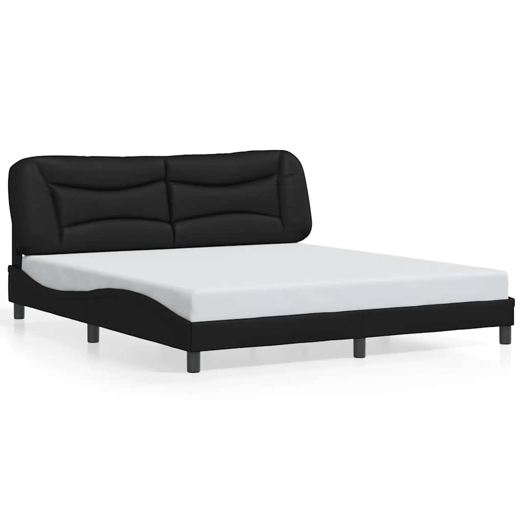 Sengeramme uten madrass Hvar svart 180x200 cm kunstlær
