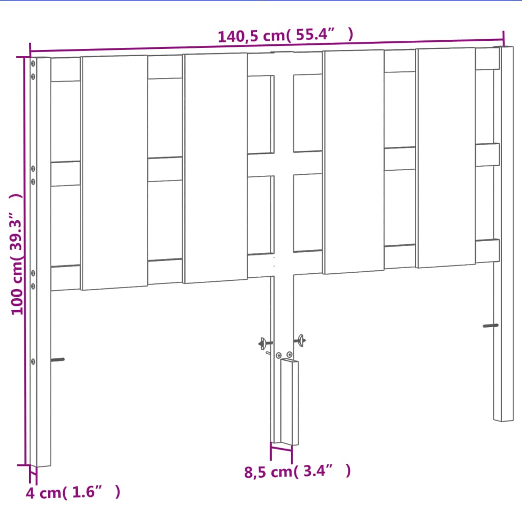 Hodegavl voksbrun 135 cm heltre furu