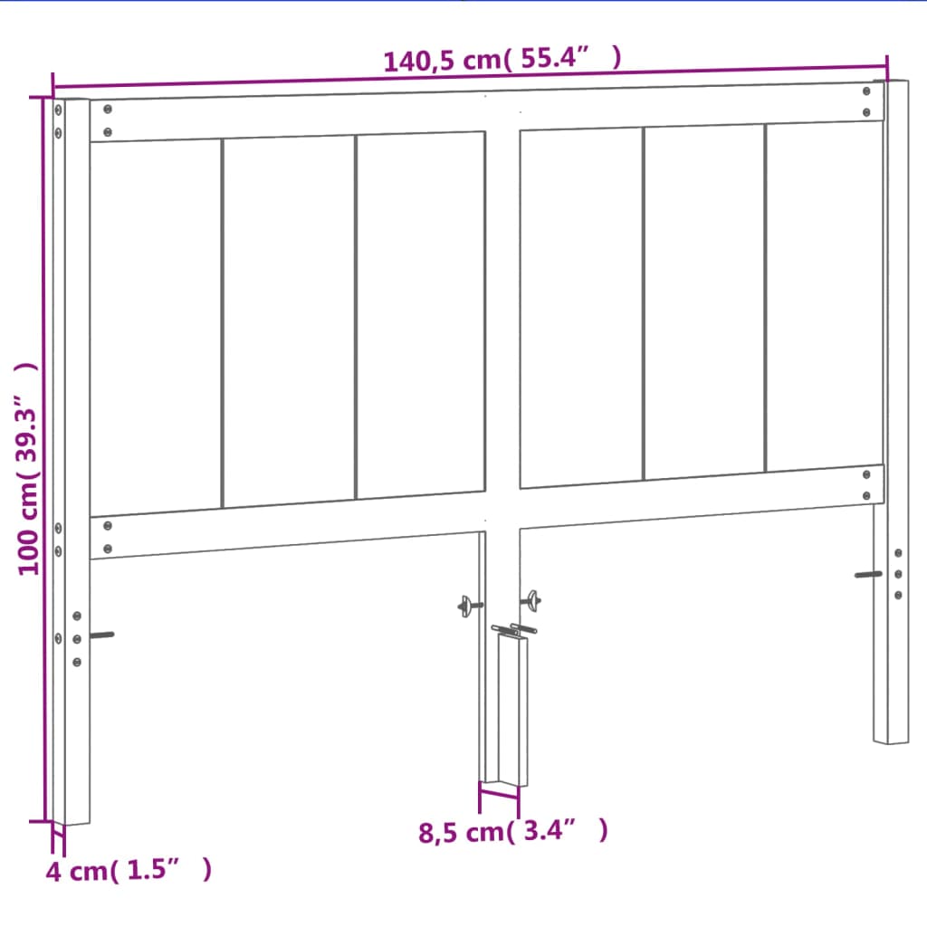 Hodegavl voksbrun 135 cm heltre furu