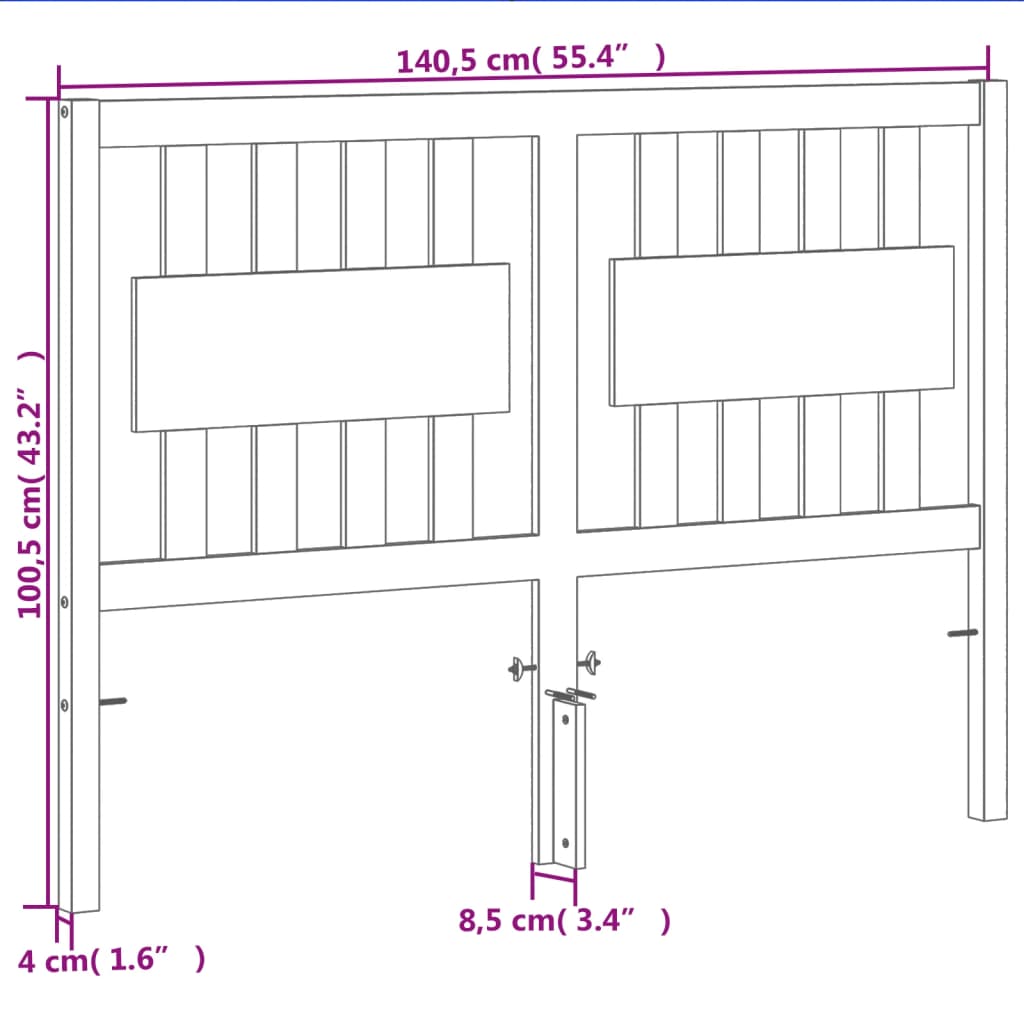 Hodegavl voksbrun 135 cm heltre furu