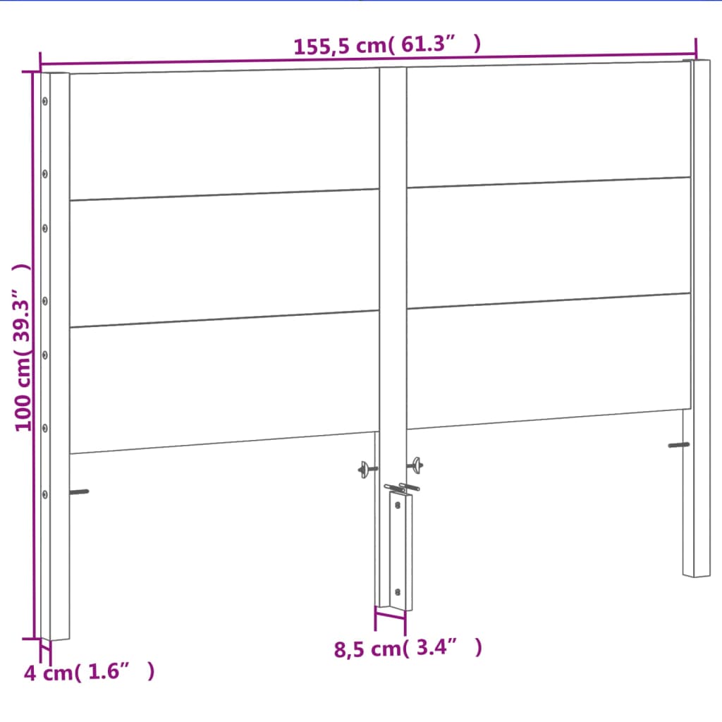 Hodegavl voksbrun 150 cm heltre furu