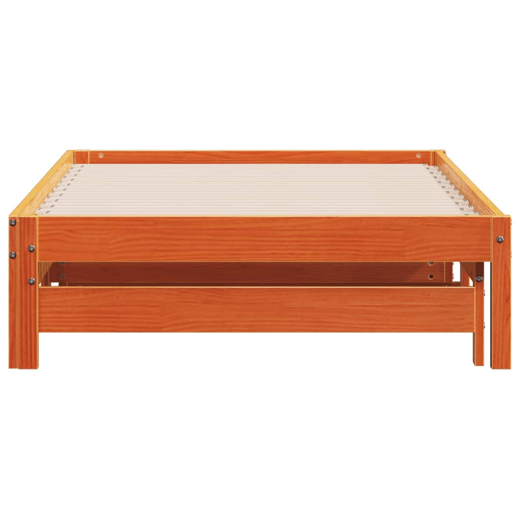 Uttrekkbar dagseng voksbrun 80x200 cm heltre furu