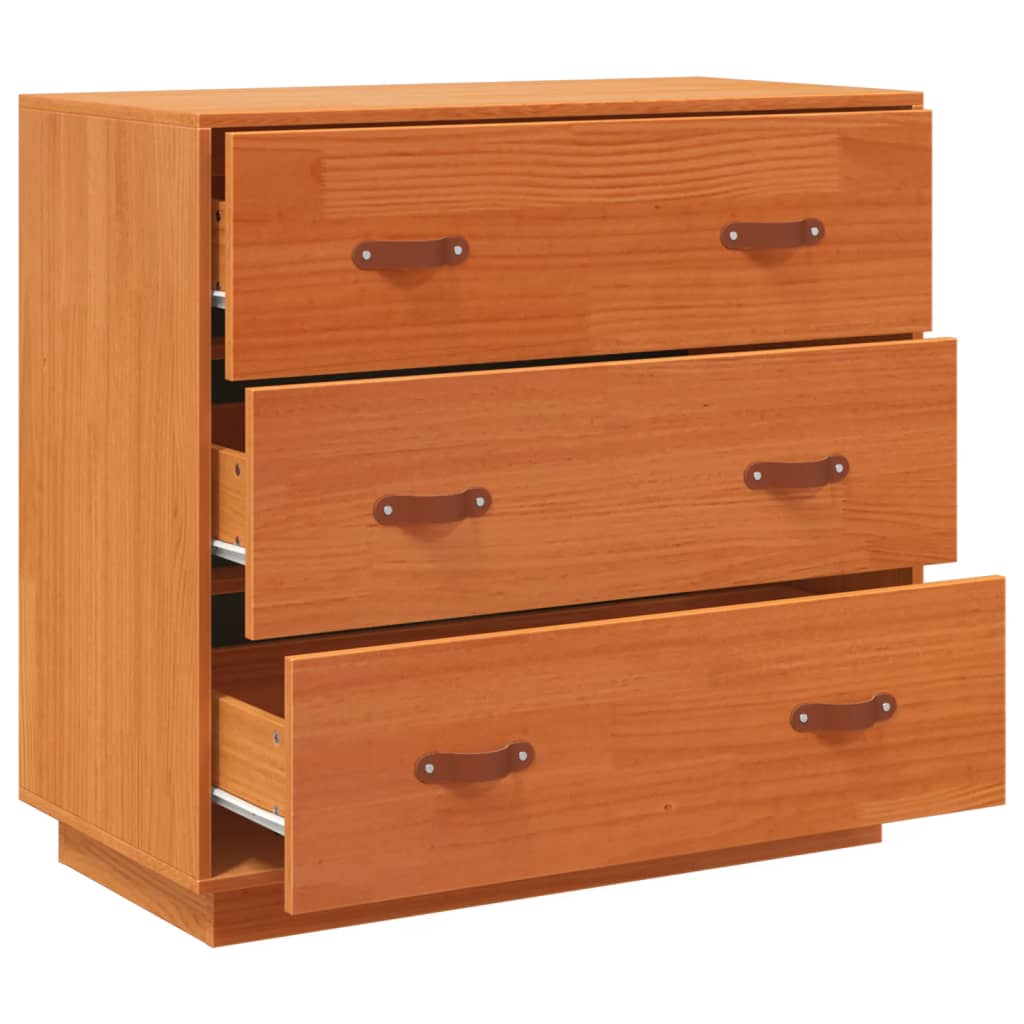 Skjenk voksbrun 80x40x75 cm heltre furu