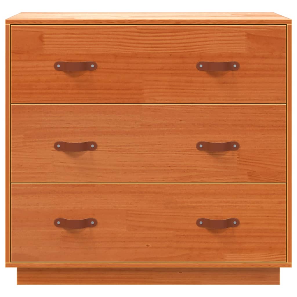 Skjenk voksbrun 80x40x75 cm heltre furu